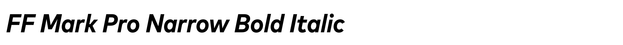 FF Mark Pro Narrow Bold Italic image
